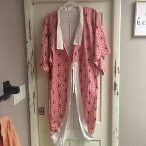 Demon Slayer Kimetsu No Yaiba Nezuko Pink Cosplay Kimono Robe Size M Anime Costu